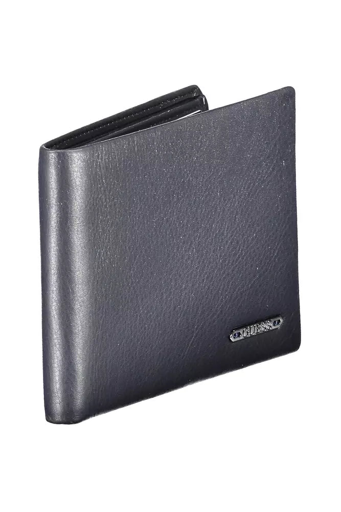 Blue Leather Men Wallet