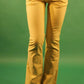 Yellow Cotton Women Trouser
