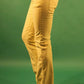 Yellow Cotton Women Trouser