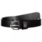 Black Leather Women Belt