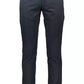 Blue Cotton Men Trouser