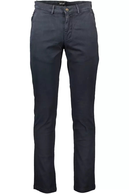 Blue Cotton Men Trouser