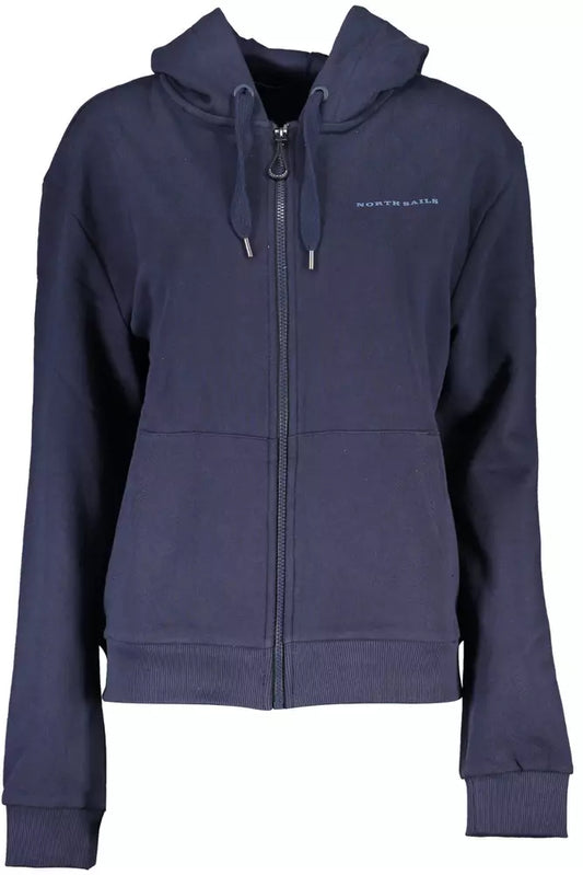 Blue Cotton Women Sweater