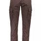 Brown Cotton Men Pant
