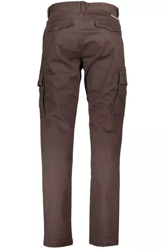 Brown Cotton Men Pant