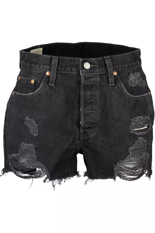 Black Cotton Women Short