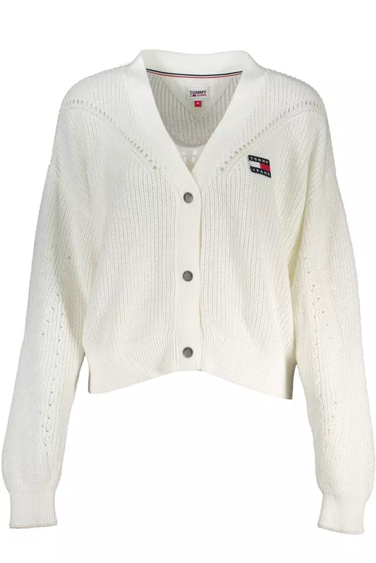 White Cotton Women Cardigan