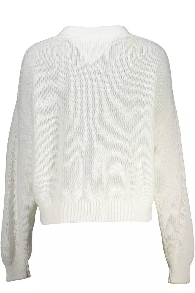 White Cotton Women Cardigan