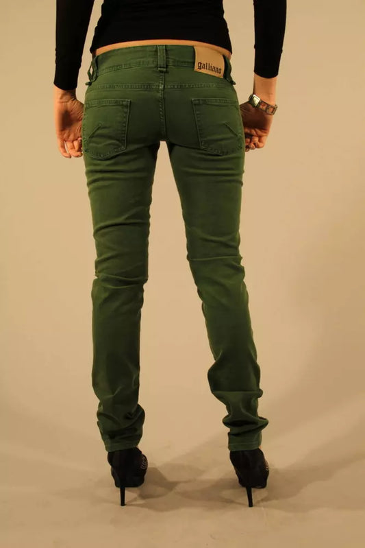 Green Cotton Women Jean