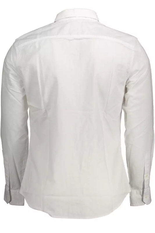 White Cotton Men Shirt