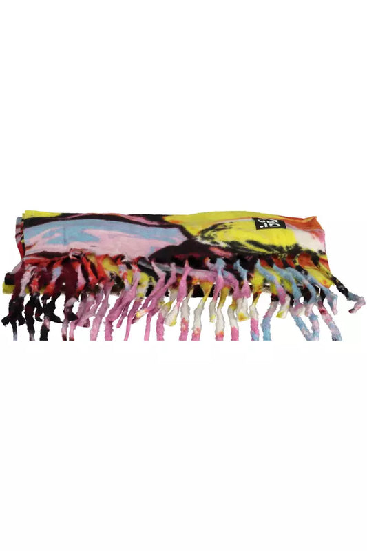 Yellow Polyester Women Scarf