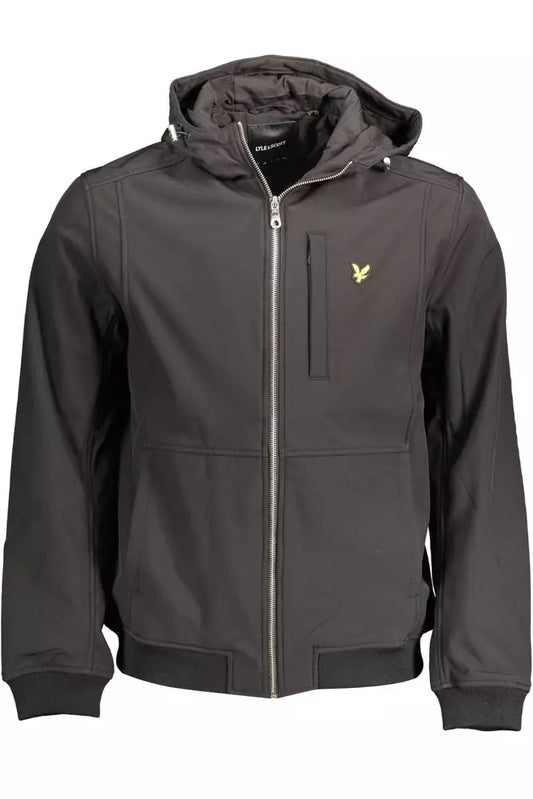 Black Polyester Men Jacket