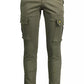 Green Cotton Men's Trouser