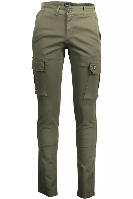 Green Cotton Men's Trouser