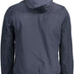 Blue Polyester Men Jacket