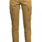 Beige Cotton Men Pant