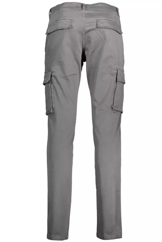 Gray Cotton Men Trouser
