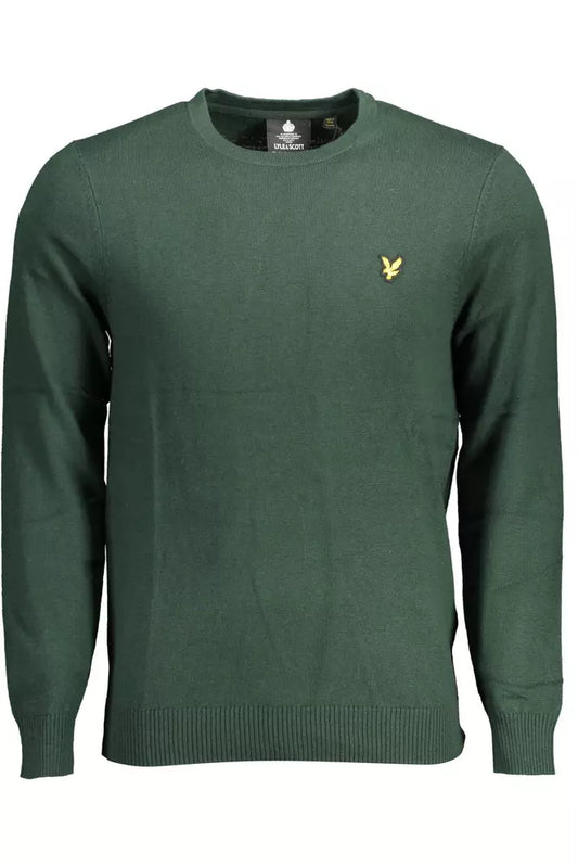 Green Cotton Men Sweater