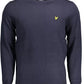 Blue Cotton Men Sweater