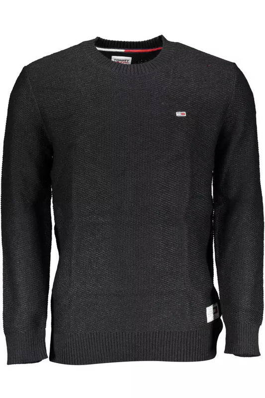 Black Polyester Men Sweater