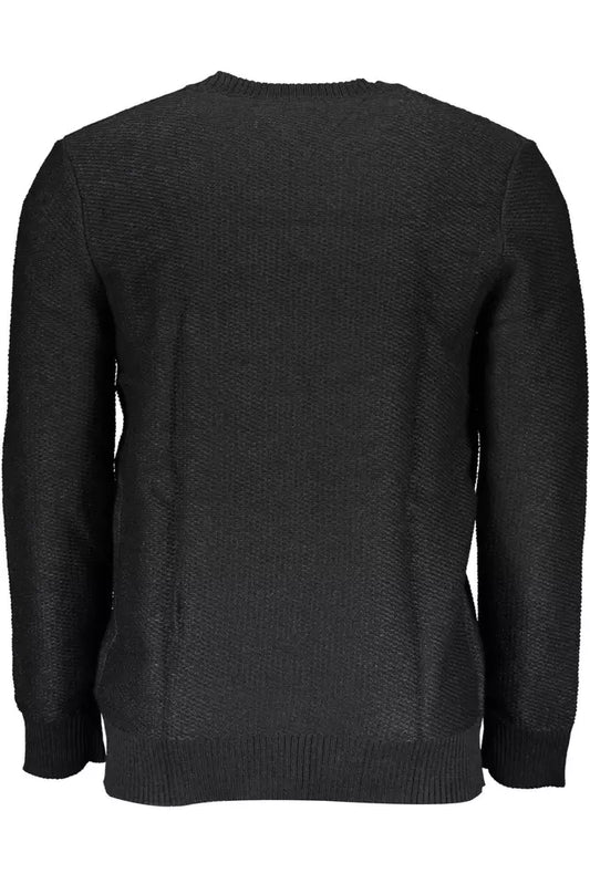 Black Polyester Men Sweater