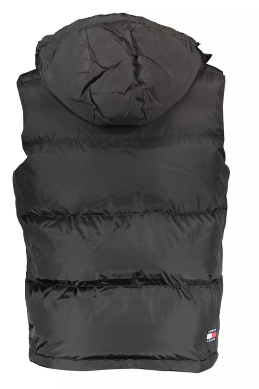 Black Polyester Men Jacket