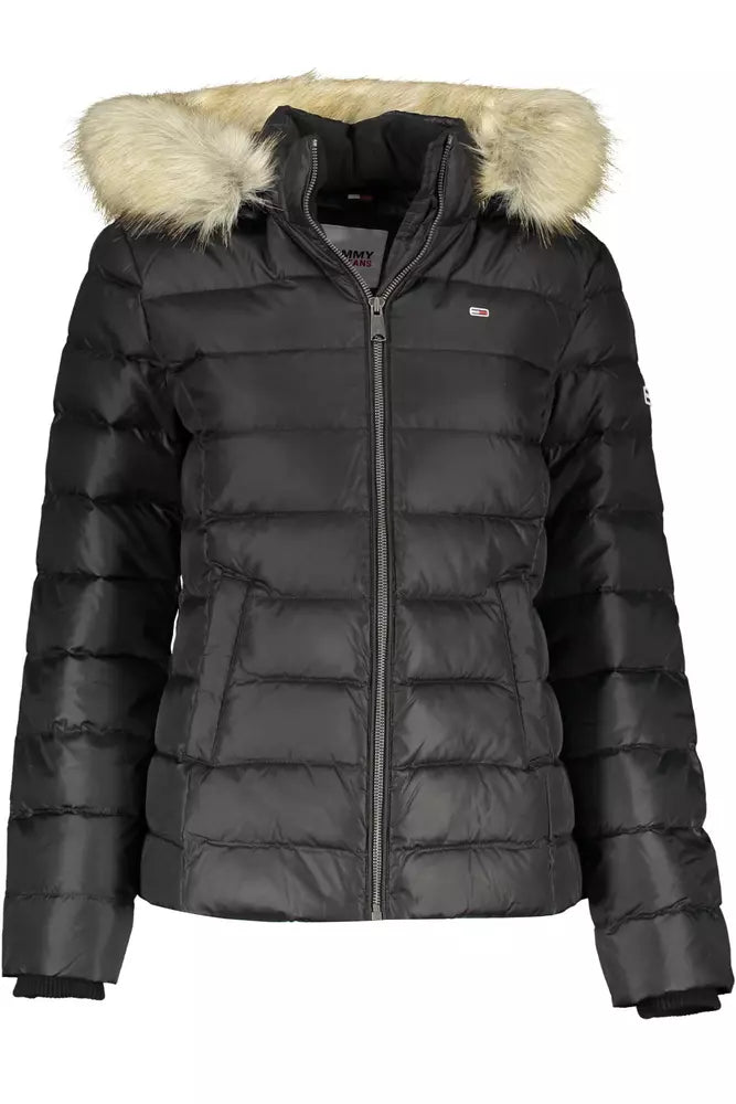 Black Polyester Women Jacket