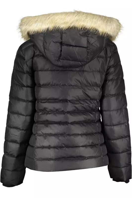Black Polyester Women Jacket