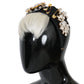 Black Crystal White Hair Parrucchiera Headband Diadem