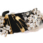 Black Crystal White Hair Parrucchiera Headband Diadem