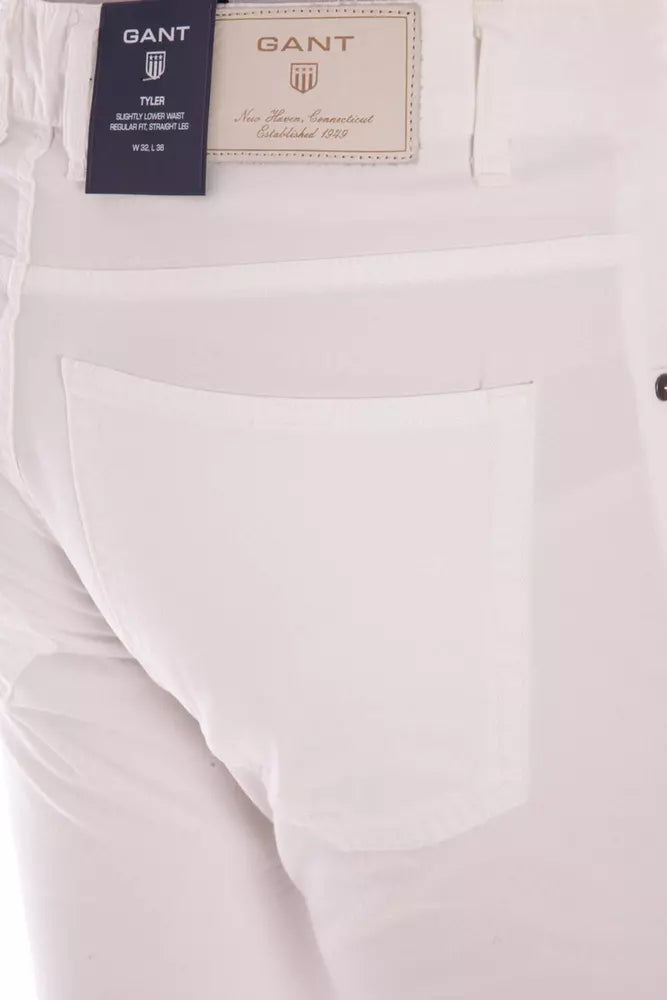White Cotton Men Pants