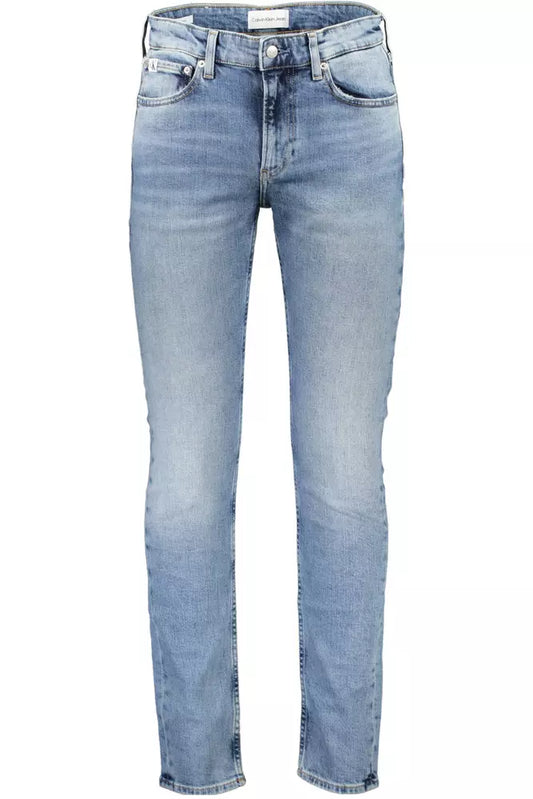 Light Blue Cotton Men Jeans