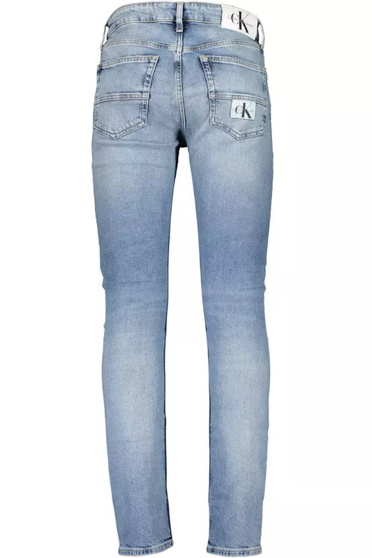 Light Blue Cotton Men Jeans