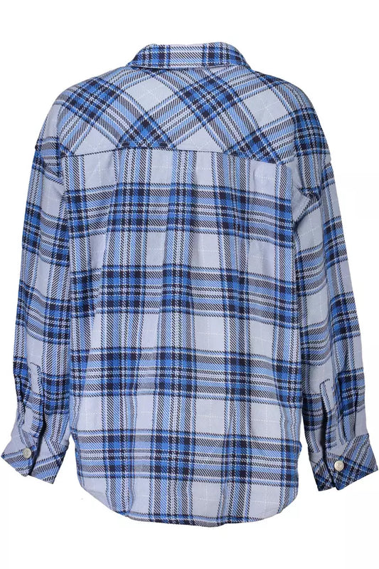 Light Blue Cotton Women Shirt