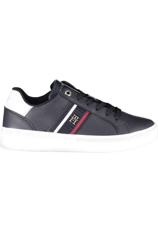 Blue Leather Women Sneaker