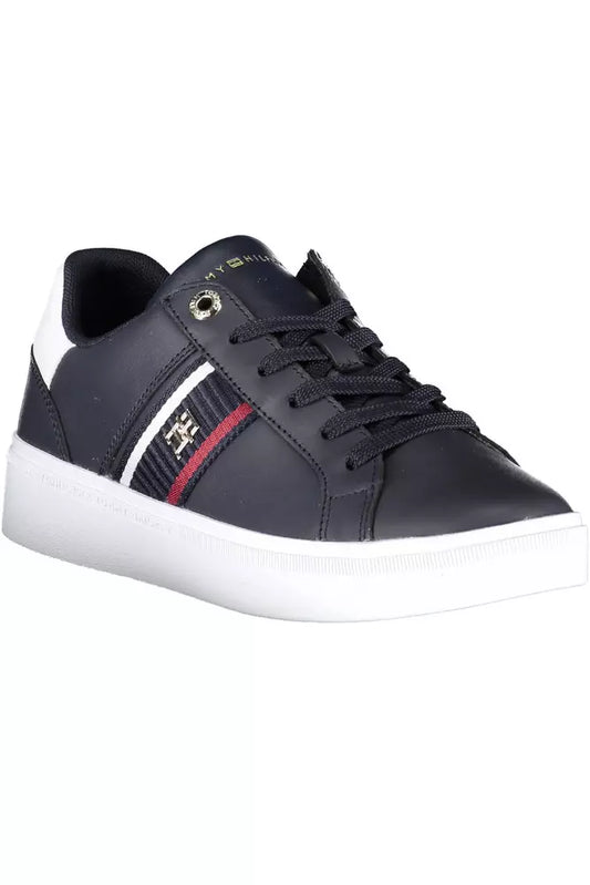 Blue Leather Women Sneaker