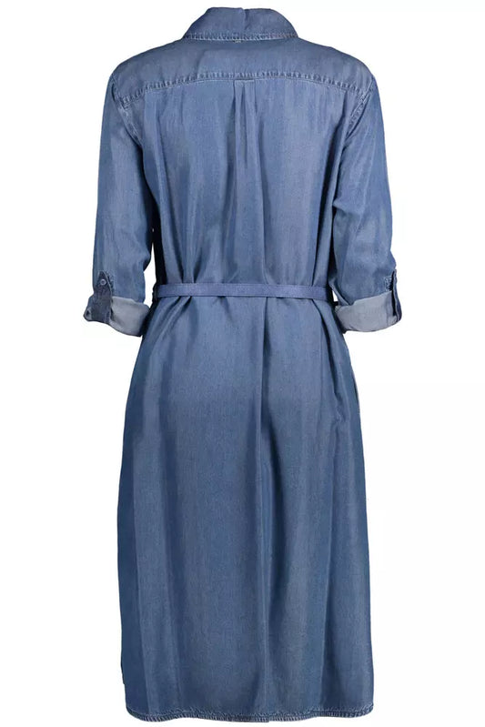 Blue Polyethylene Women Dress