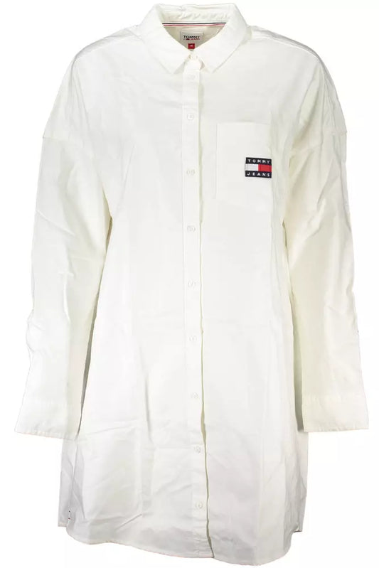 White Cotton Women Shirt
