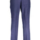 Blue Polyester Men Trouser