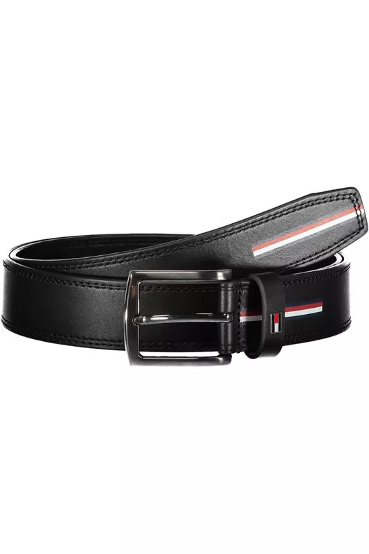 Black Leather Men Belt