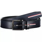 Blue Leather Men Belt