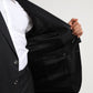 Elegant Black Virgin Wool Martini Suit