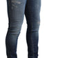 Elegant Blue Wash Skinny Denim Jeans