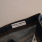 Elegant Blue Wash Skinny Denim Jeans