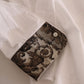 Elegant White Baroque Slim Fit Dress Shirt
