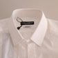 Elegant Slim Fit White Cotton Dress Shirt