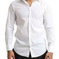 Elegant White Slim Fit Dress Shirt