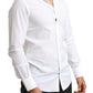 Elegant White Slim Fit Dress Shirt