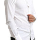 Elegant White Slim Fit Dress Shirt