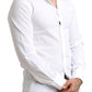 Elegant White Slim Fit Dress Shirt